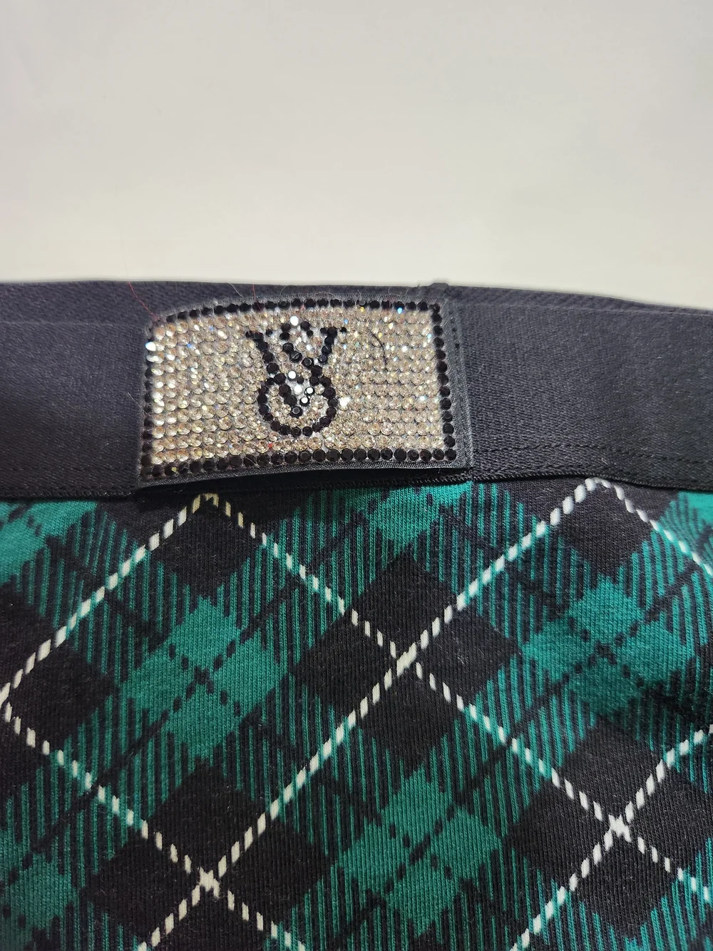 Victoria's Secret Green and Black Plaid Bikini Panty